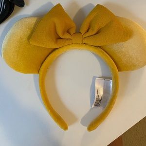 Velvet Yellow Minnie Ears